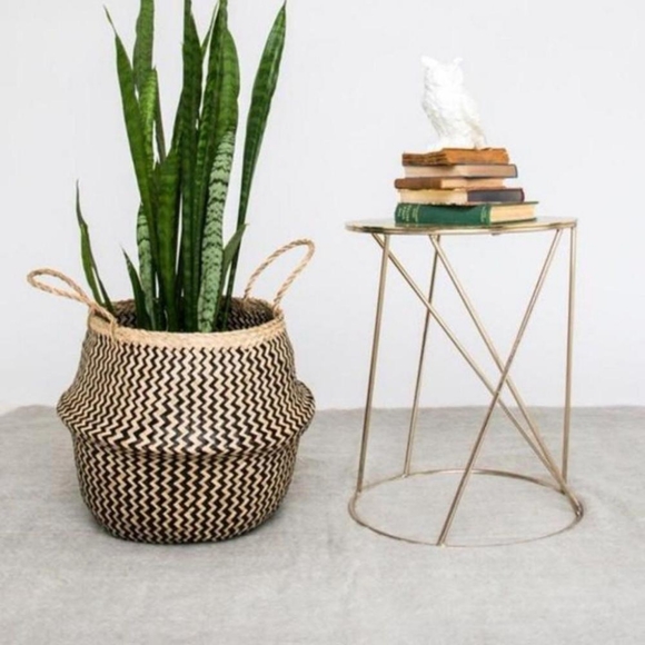 Anthropologie Other - Zig zag straw basket ❤ rustic and cottage chic
